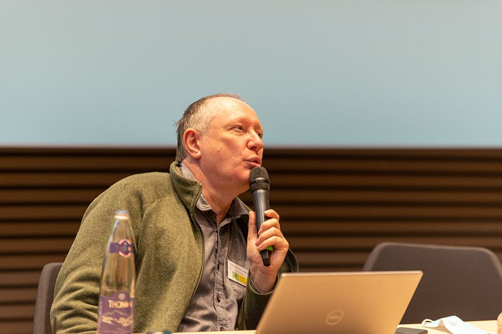 Pierre-Yves Longaretti, thérocien du CNRS, lors d'une séquence d'informations le 6 mars 2022